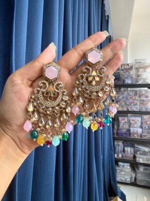 Sonal Premium Chandbali Earrings – Multi