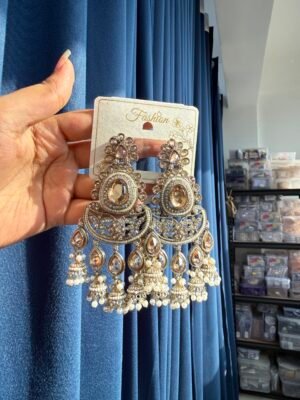 Nupur Premium Statement Chandbali – Golden