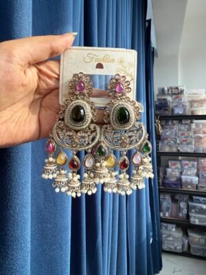 Nupur Premium Statement Chandbali – Multi
