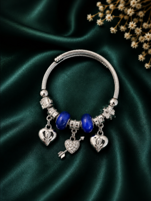 Stainless Steel Pandora Bracelet - Dark Blue