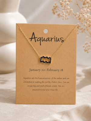 Aquarius Zodiac Pendant Chain