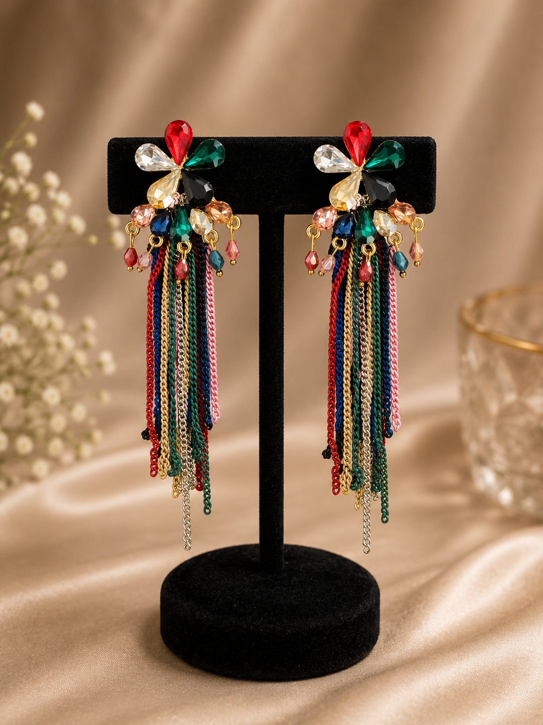 Elara Multi Tassel Earrings