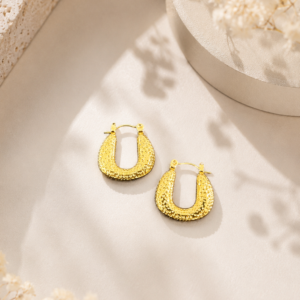 Anti Tarnish Loop Earrings – Pattern 1