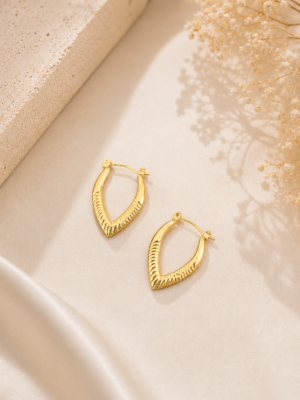Anti Tarnish Loop Earrings – Pattern 3