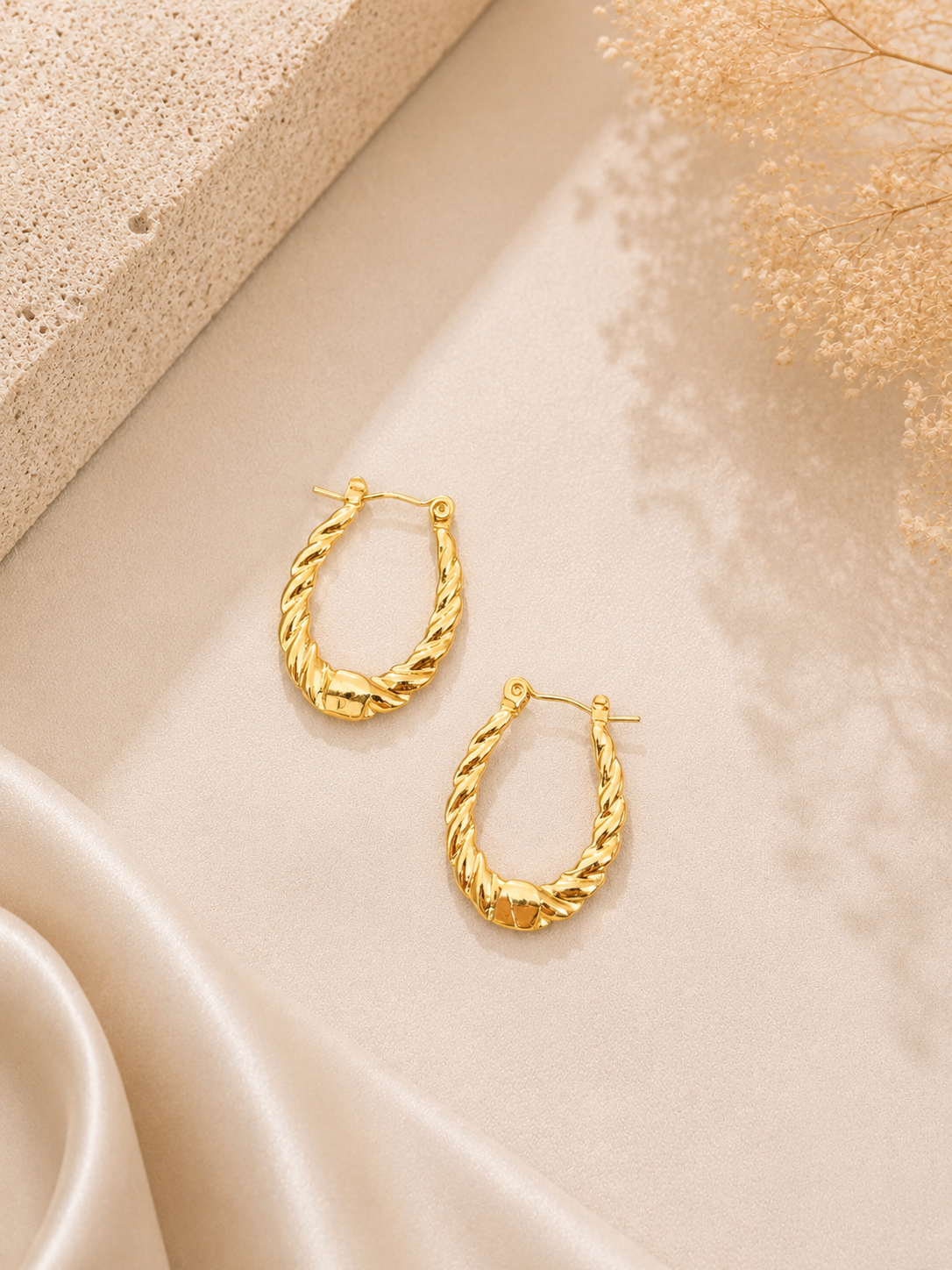 Anti Tarnish Loop Earrings – Pattern 5