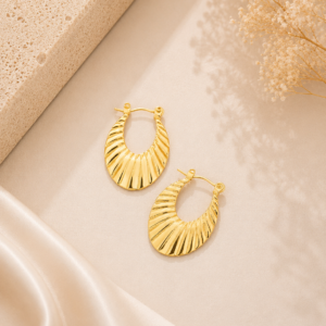 Anti Tarnish Loop Earrings – Pattern 6