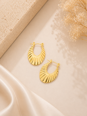 Anti Tarnish Loop Earrings – Pattern 6