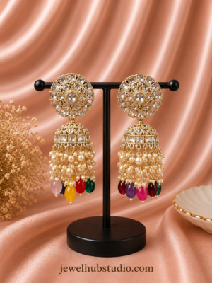 Swasti Kundan Jhumka - Multi