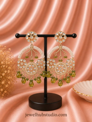 Swasti Kundan Chandbali- Mehendi