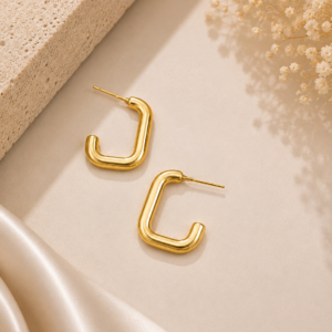 Anti Tarnish Loop Earrings – Pattern 7