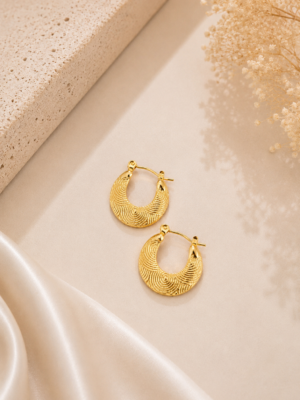 Anti Tarnish Loop Earrings – Pattern 8