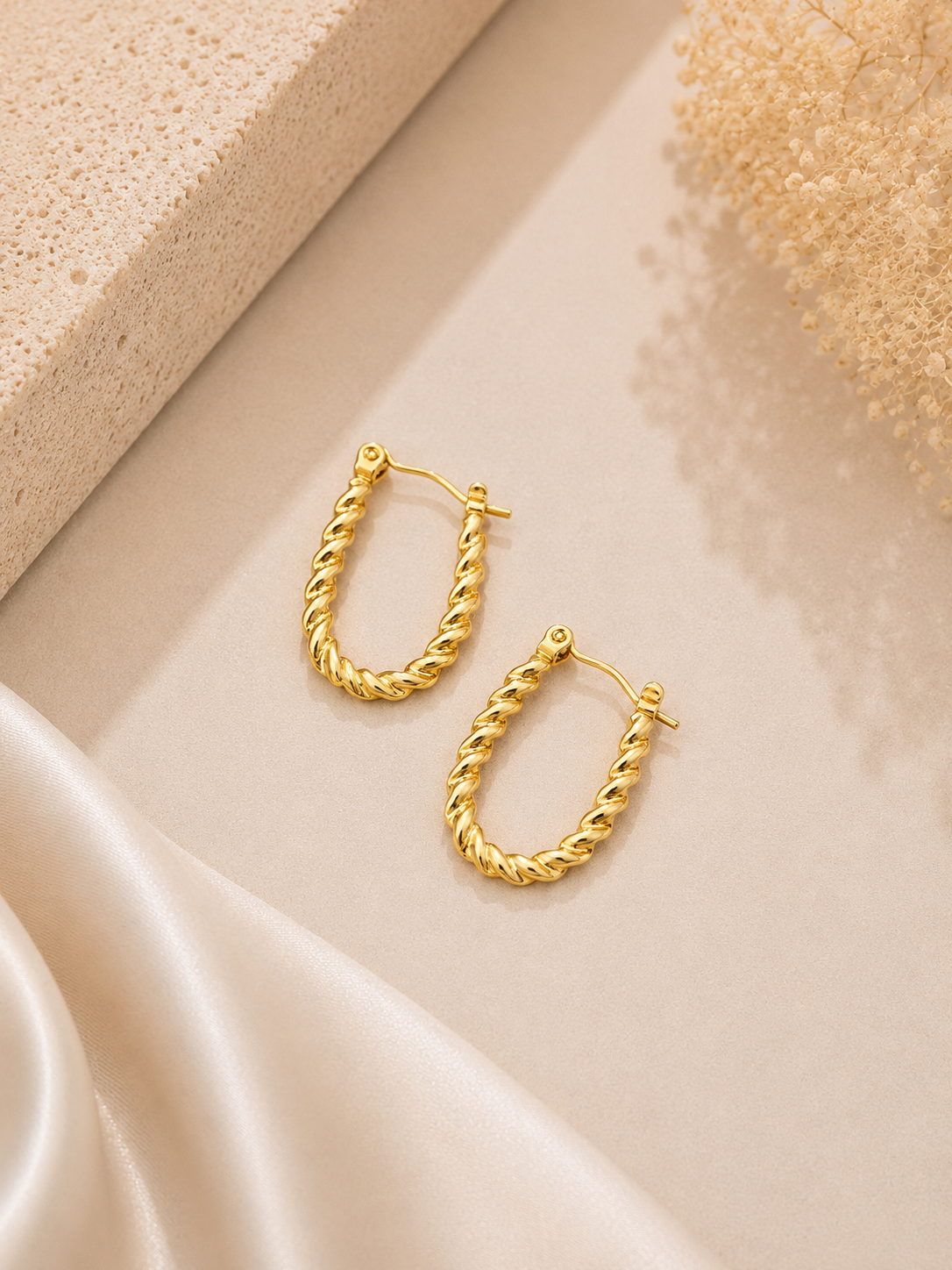 Anti Tarnish Loop Earrings – Pattern 9