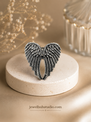 Angel Oxidised Ring