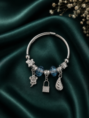 Stainless Steel Pandora Bracelet - Blue
