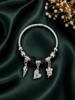 Stainless Steel Pandora Bracelet - Black
