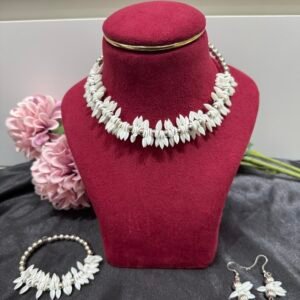 Mogra Oxidised Set with bracelet