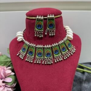 Morpankh Shell Oxidised Set