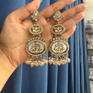 Roshni Kundan Earrings – Golden
