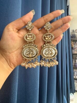 Roshni Kundan Earrings – Golden