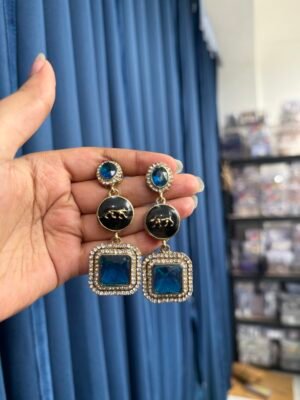 Brand Inspired Earrings – Blue
