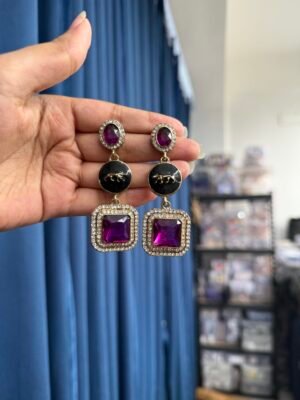 Brand Inspired Earrings – Purple