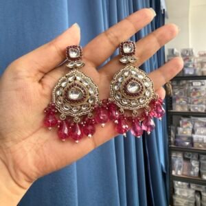 Jhansi Premium Earrings – Wine