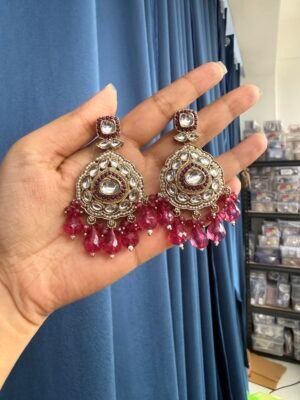 Jhansi Premium Earrings – Wine