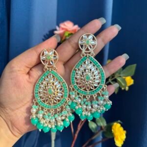 Ambika Ethnic Earrings – Mint Green