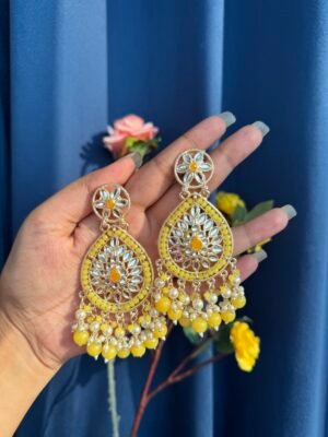 Ambika Ethnic Earrings – Yellow