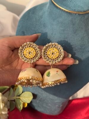 White Big Jhumka