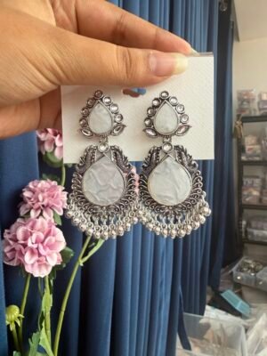 Beautiful MOP Chandbali Earrings