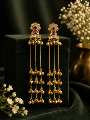 Dhara Kashmiri Earrings - Purple