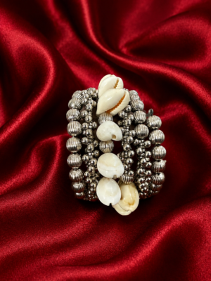 Swirl Shell Oxidised Kada