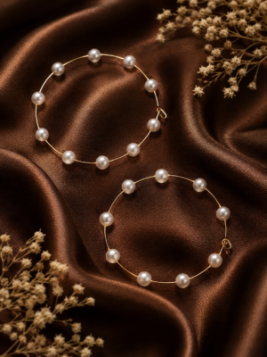 Huge Pearl Loop Earrings