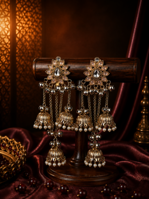 Inaya Light Pink Kashmiri Jhumka Earrings for Women