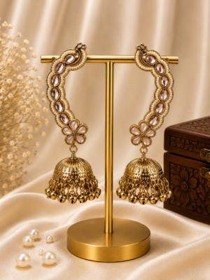 Aarika Light Pink Kashmiri Ear Cuff Jhumka