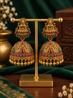 Aadhya Lakshmi Temple Jhumka Earrings