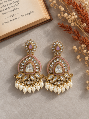Sanya Kundan Earrings – Lavender