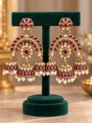 Alisha Premium Earrings – Wine