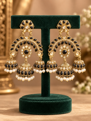 Alisha Premium Earrings – Black