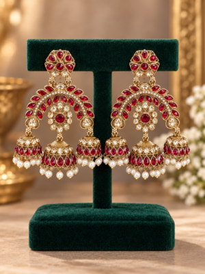 Alisha Premium Earrings – Red