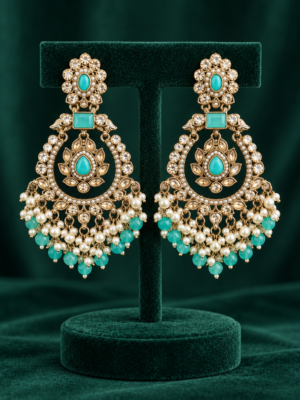 Deeksha Premium Earrings – Mint Green
