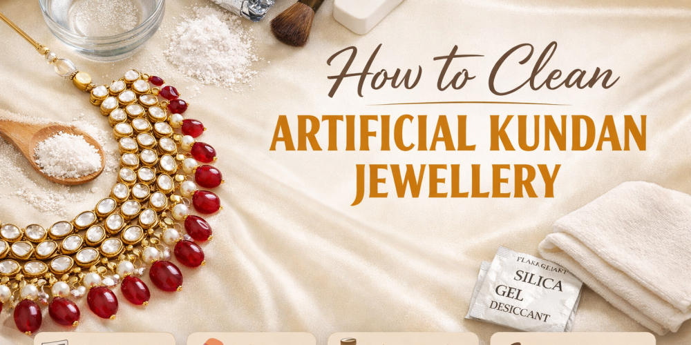 Steps to Clean Artificial Kundan Jewellery