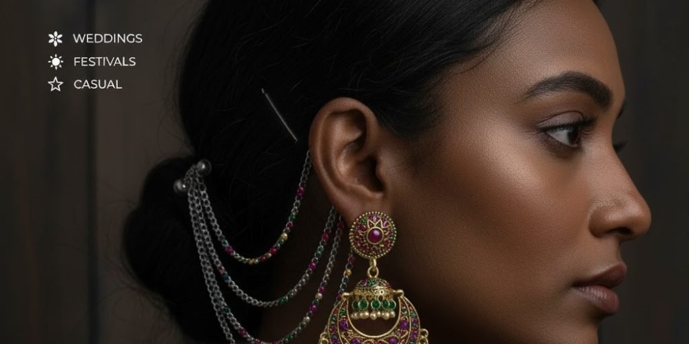 style sahara chain earrings for different ocassions